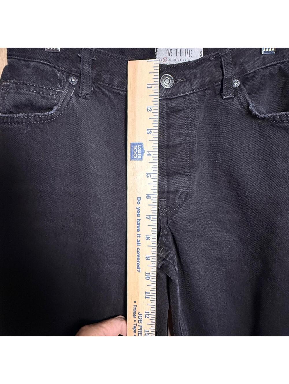 275 We The Free Black Distressed Ripped Jeans (Size 25, Black, EUC) - Picture 7 of 8